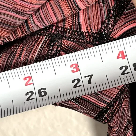 FP Movement Sz M Betty Legging Black Pink Zippers Yoga Dance Surf Run - Picture 9 of 10